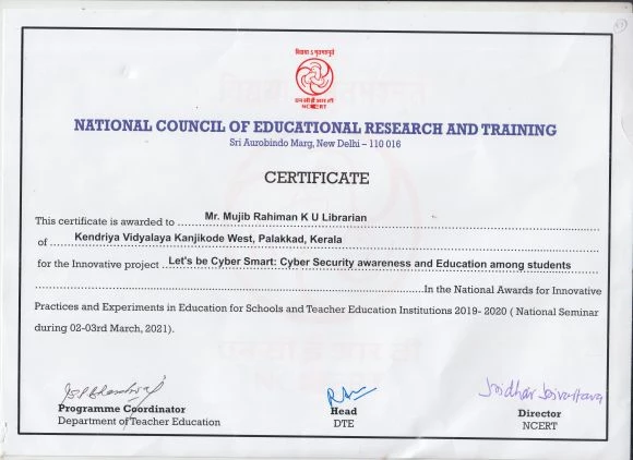 NCERT Awards for Innovation and Experimentation