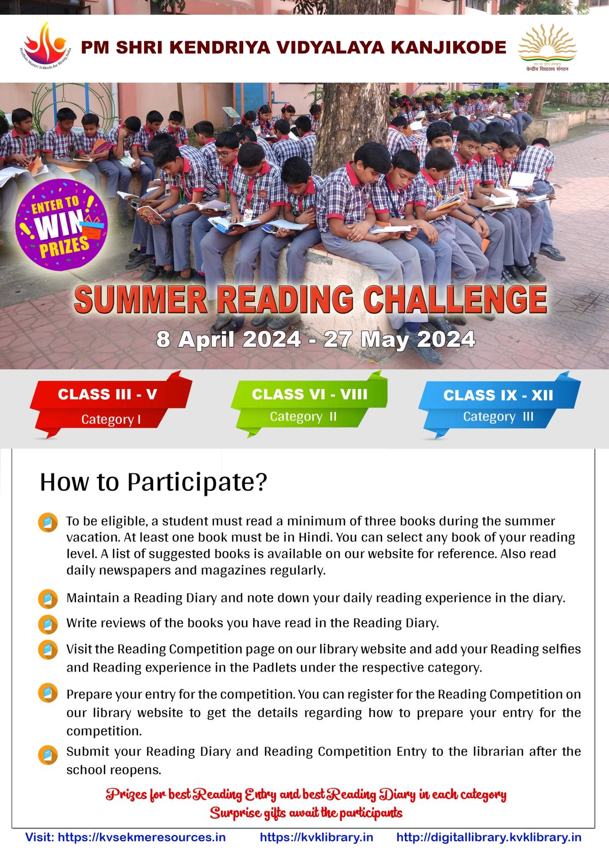Summer Reading Challenge 2024 Class IX to XII - Share your reading selfies